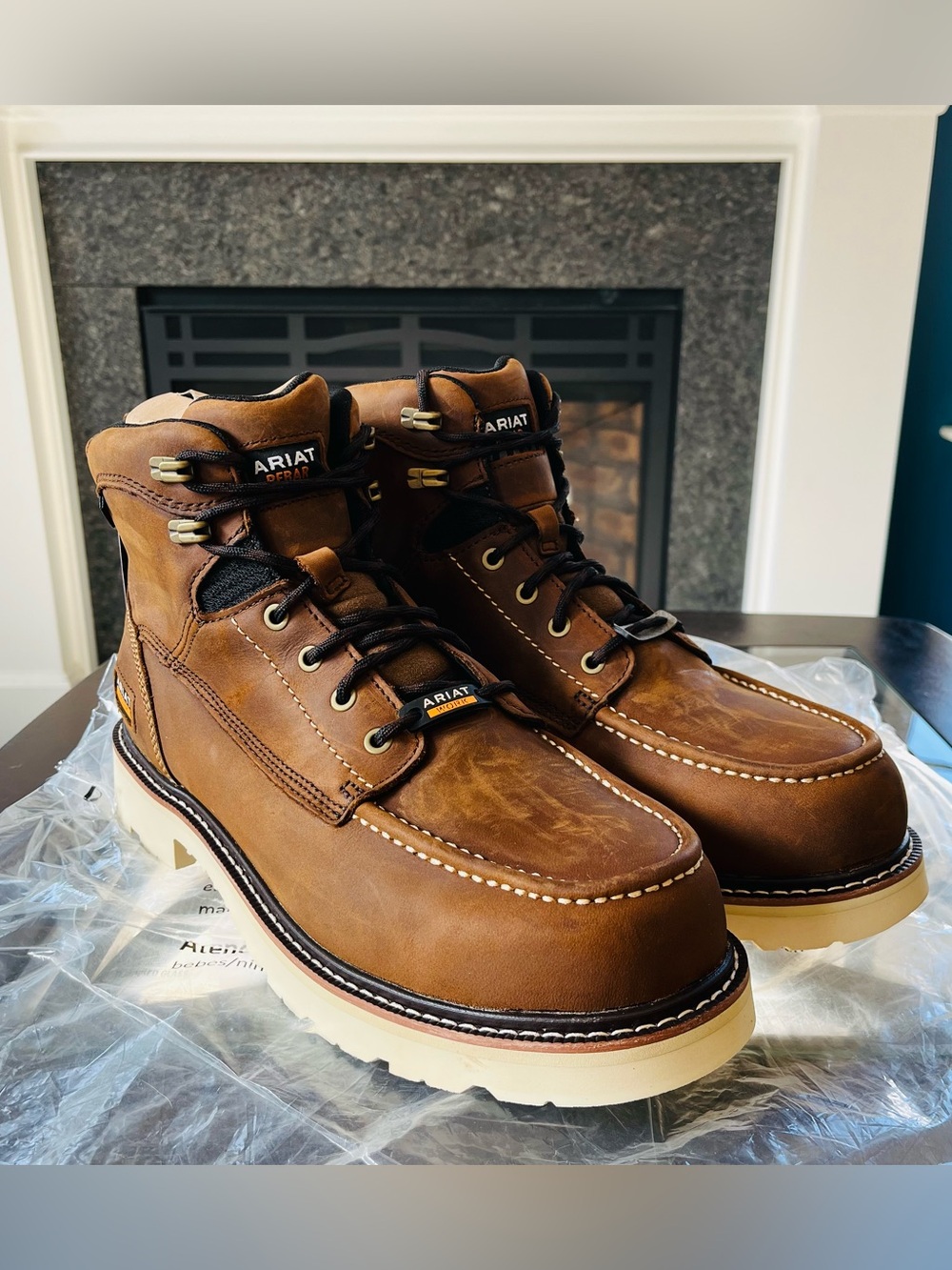 Ariat Rebar Lift 6" H20 Men's Work Boots Brown Waterproof  NEW With Tags